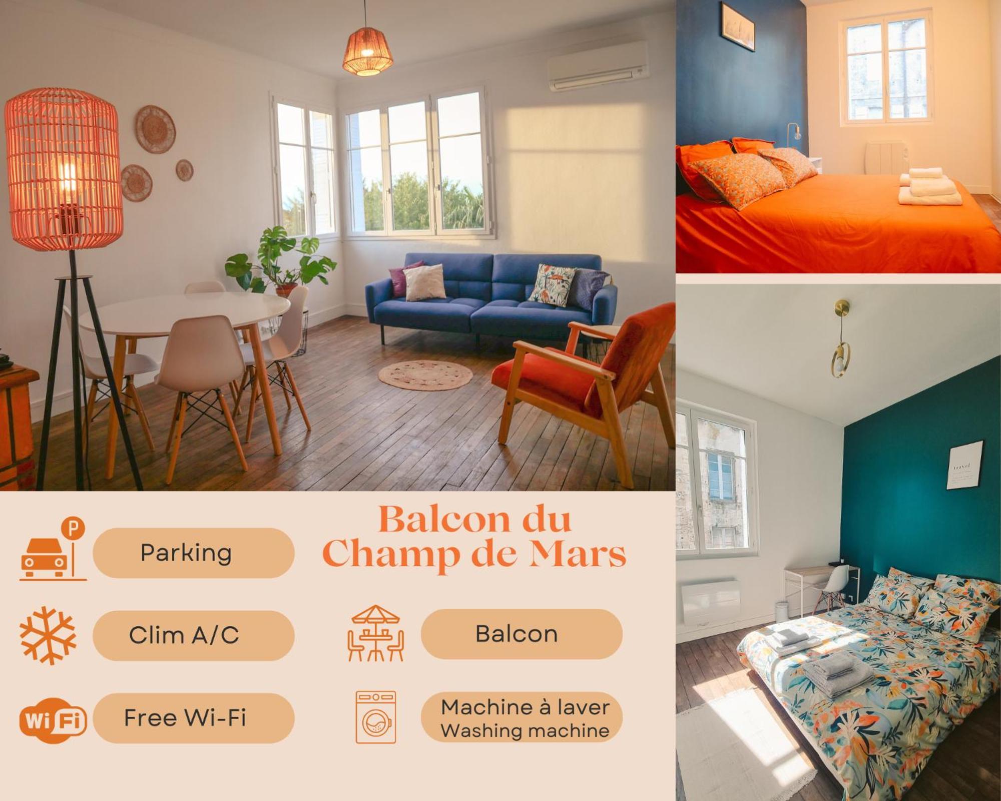 Balcon Du Champ De Mars - #Parking #Air Conditioner #Clim Angouleme Ngoại thất bức ảnh